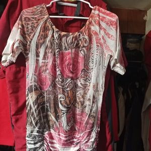 Slightly see through top with open back medium